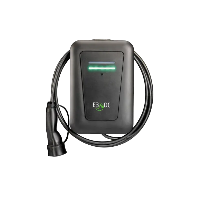 Wallbox efy angeschlagenes Kabel frontal